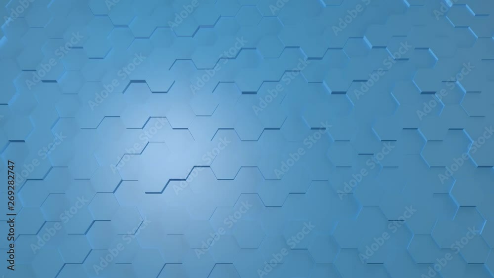 Panal hexágonal azul