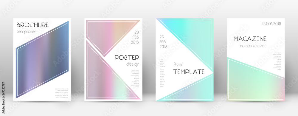 Flyer layout. Triangle appealing template 