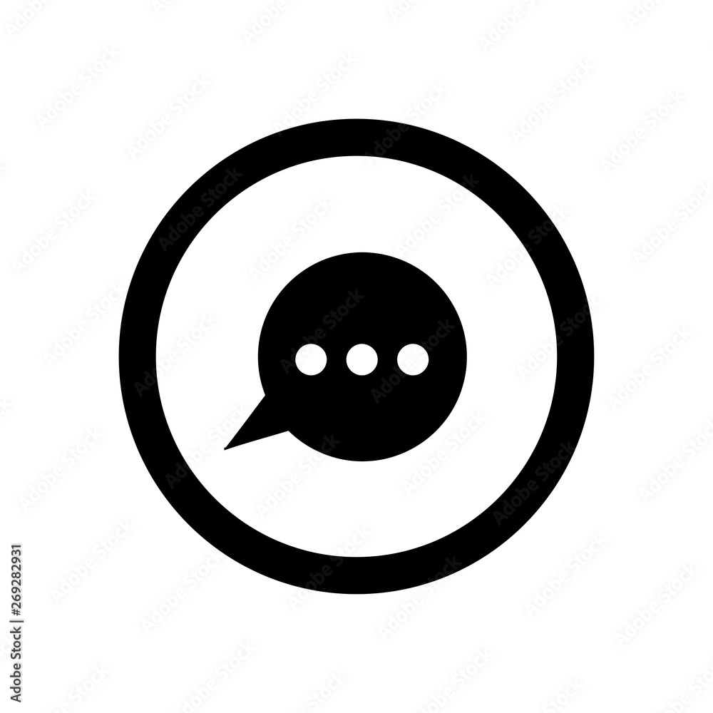 Fototapeta premium Bubble, chat, circle, communication, message, talk icon