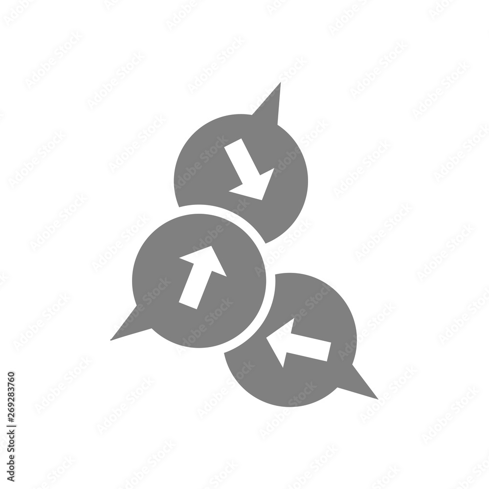 Obraz premium Chat icon, sms icon, chat, bubble, comments icon, speech bubbles grey color Icon