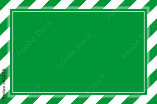 warning sign green white stripe frame template background copy space, banner frame striped awning green, stripe frame for advertising promotion special sale discount on media online beauty products