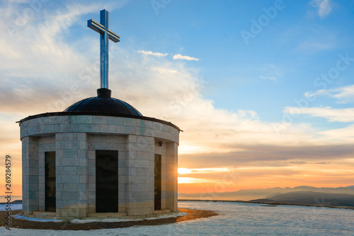 Mount Grappa war memorial view, Italy