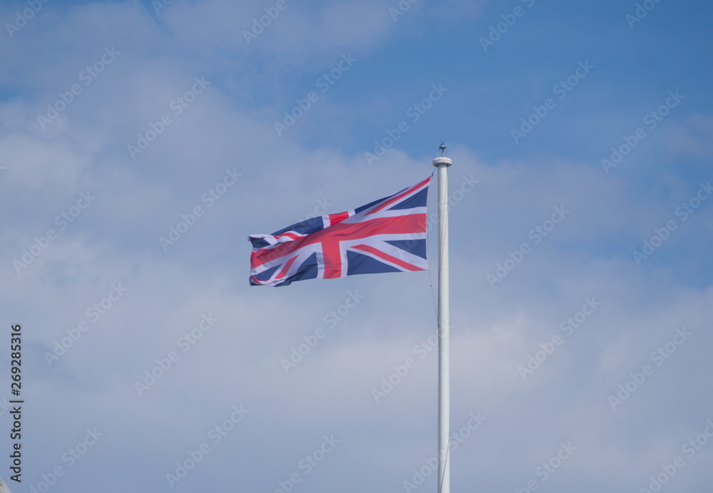 The United Kingdom flag  (Union Jack), in London