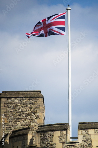 The United Kingdom flag (Union Jack), in London