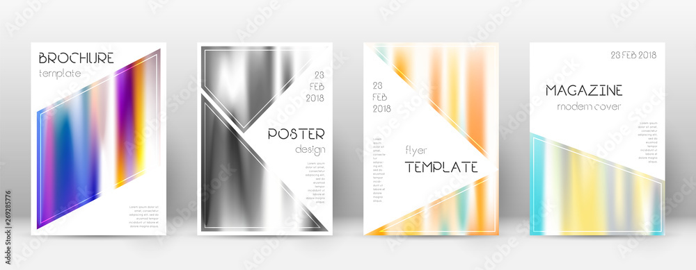 Flyer layout. Triangle quaint template 