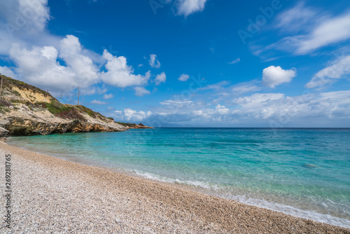 Amazing Xigia Sulfur Beach in summer on Zante Island