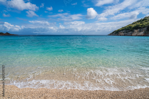 Fototapeta Naklejka Na Ścianę i Meble -  Amazing Xigia Sulfur Beach in summer on Zante Island