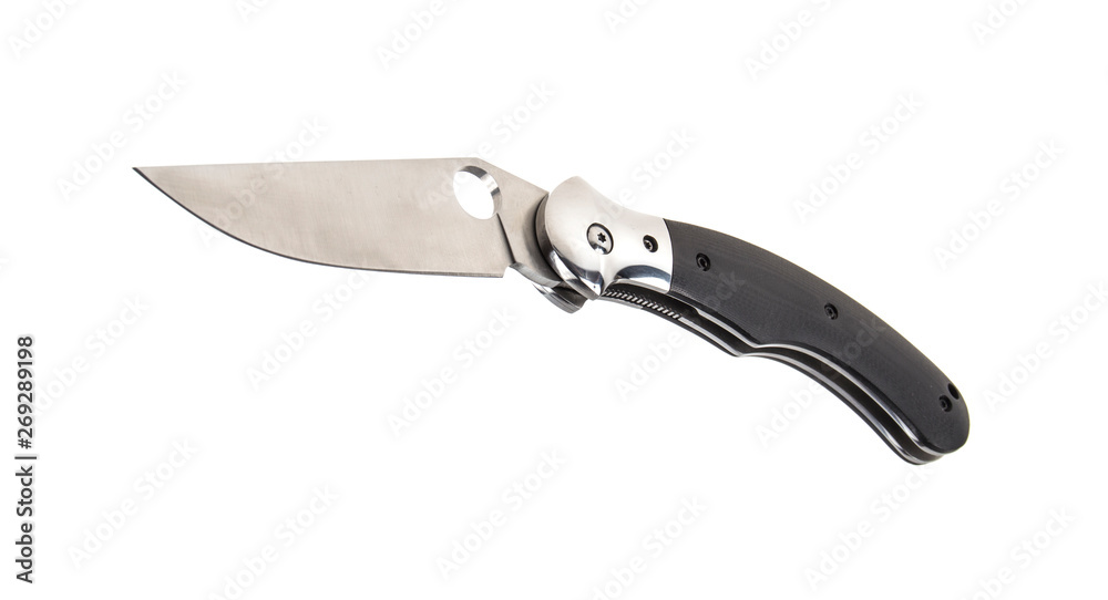 folding knife isolated on white background folding knife isolated on white background