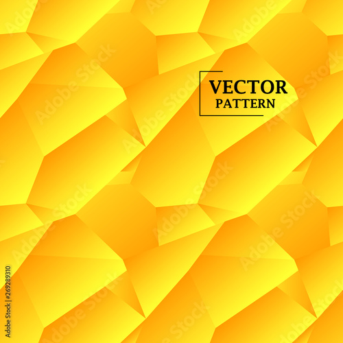 Seamless pattern with gradient texture  geometric pattern with polygon.  Golden gradient.  Abstract background