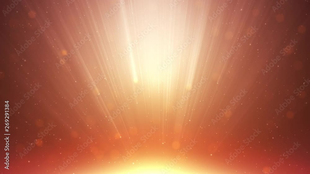 Particles gold glitter With Rays Light awards dust abstract background