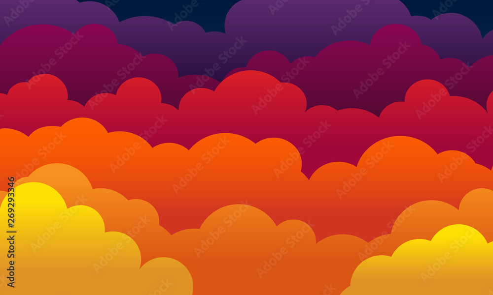 Sky and Clouds Background. Stylish design with a flat poster, flyers, postcards, web banners. Cartoon style. Isolated Object. Vector illustration. Sky and Clouds Background. Stylish design with a flat poster, flyers, postcards, web banners. Cartoon style. Isolated Object. Vector illustration.