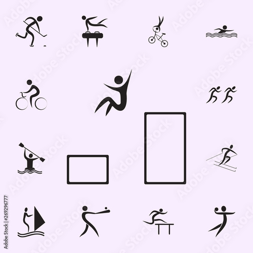 parkour icon. Elements of sportsman icon. Premium quality graphic design icon. Signs and symbols collection icon for websites, web design, mobile app on white background