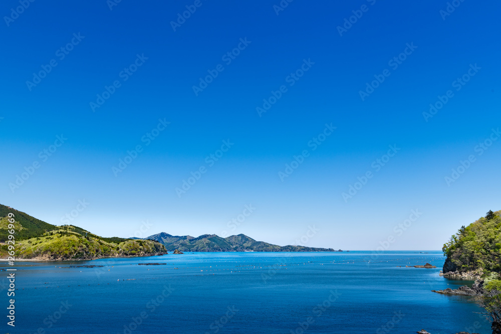 リアス式海岸三陸の風景