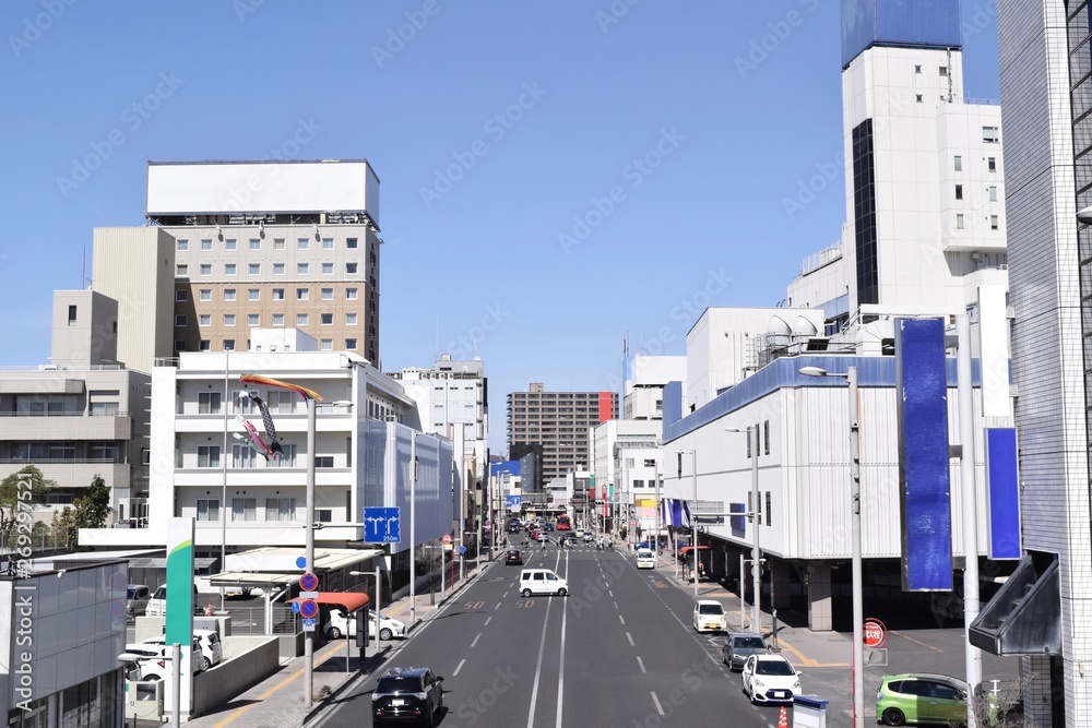 Downtown of Utsunomiya, Tochigi Prefecture, Japan