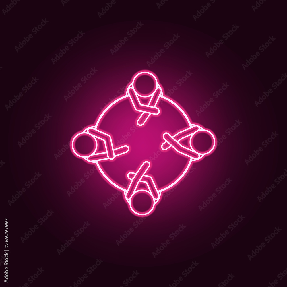 team communication neon icon. Elements of Team work set. Simple icon for websites, web design, mobile app, info graphics team communication neon icon. Elements of Team work set. Simple icon for websites, web design, mobile app, info graphics