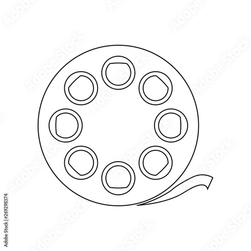 cinematographic tape icon. Element of Theatre for mobile concept and web apps icon. Outline, thin line icon for website design and development, app development