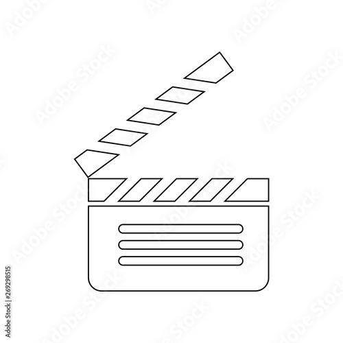 open movie cracker icon. Element of Theatre for mobile concept and web apps icon. Outline, thin line icon for website design and development, app development