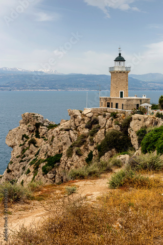 The Melagavi lighthouse on the Agrilaos peninsula (Europe, Greece) © TETYANA
