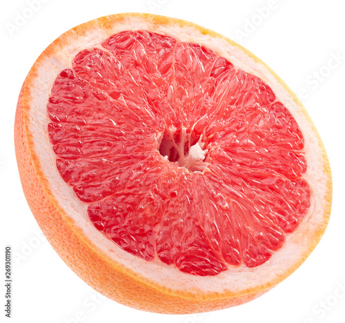 grapefruit slice isolated on a white background