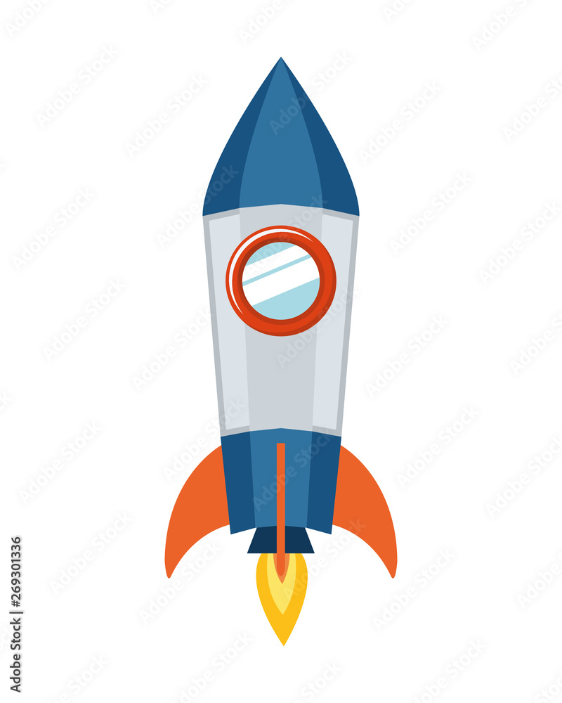 rocket taking off in white background rocket taking off in white background