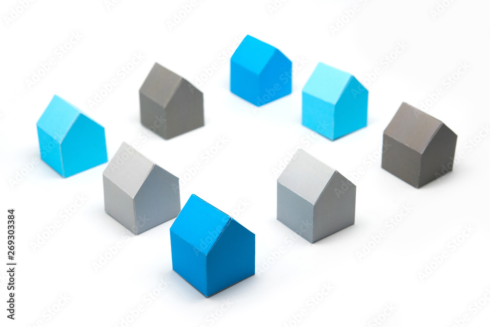 Concept of houses, looking for the ideal house Concept of houses, looking for the ideal house
