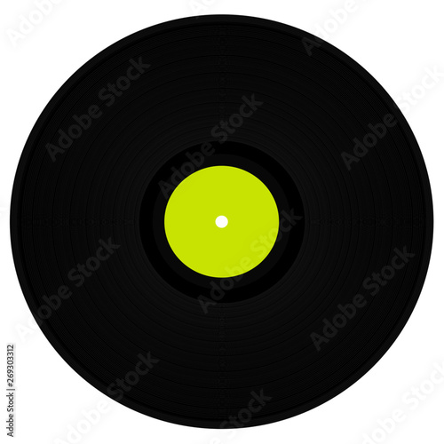 Vector illustration of a vinyl record