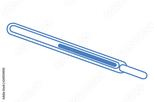 mercury thermometer on white background