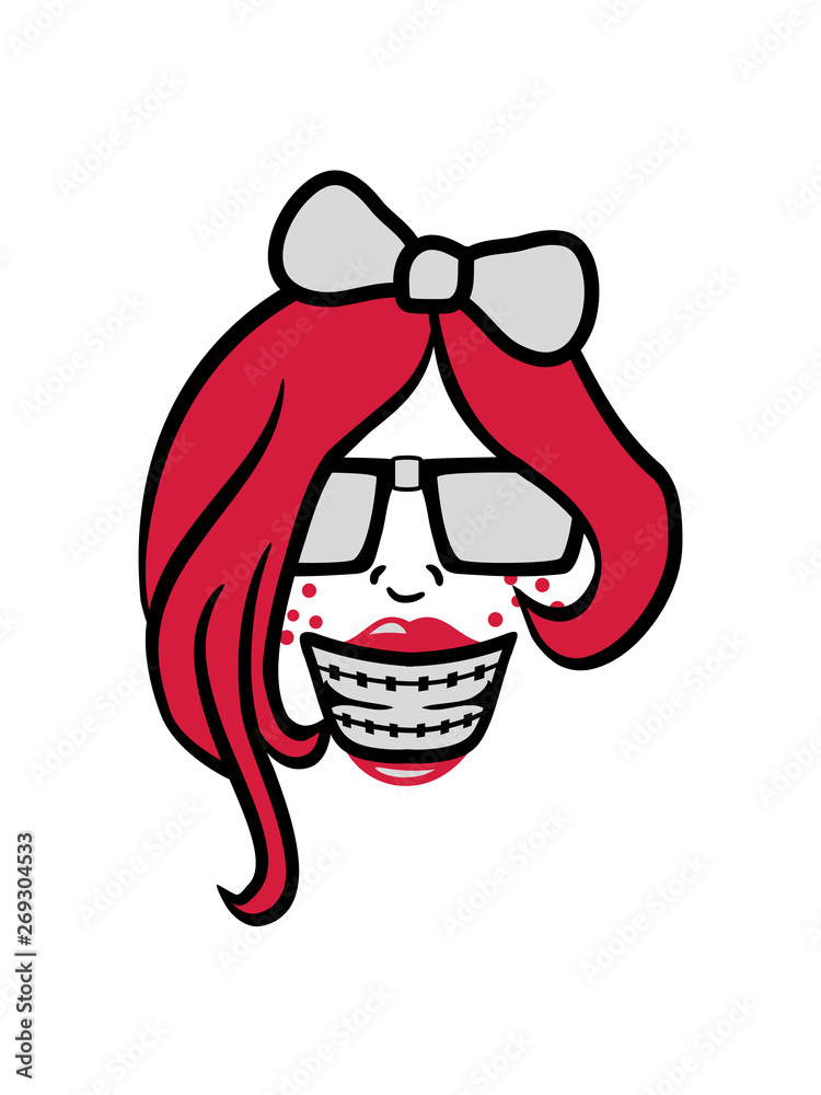 lustiges gesicht nerd girl mädchen frau weiblich haare zahnspange schleife hornbrille brille symbol geek schlau freak intelligent computer gamer lernen außenseiter einzelgänger computerfreak hacker de lustiges gesicht nerd girl mädchen frau weiblich haare zahnspange schleife hornbrille brille symbol geek schlau freak intelligent computer gamer lernen außenseiter einzelgänger computerfreak hacker de