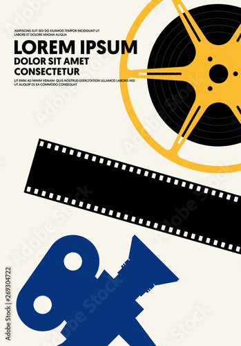 Movie and film poster modern vintage retro style