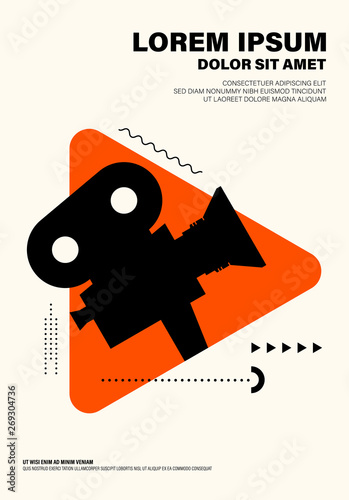 Movie and film poster modern vintage retro style