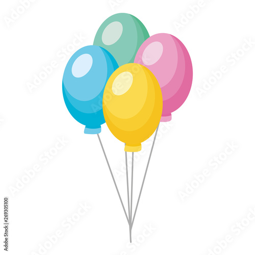 colored balloons party