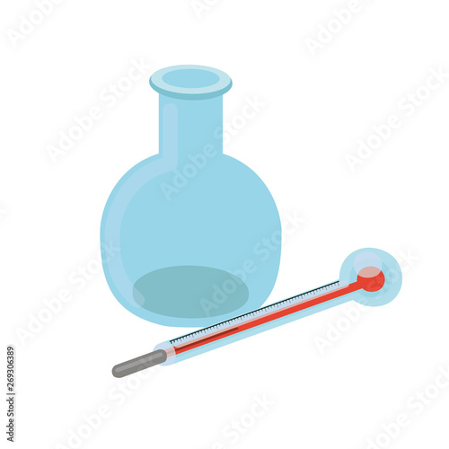 laboratory instruments in white background