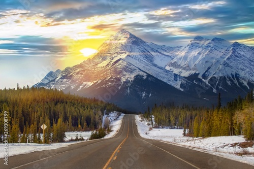 Sunshine Over A Mountain Road