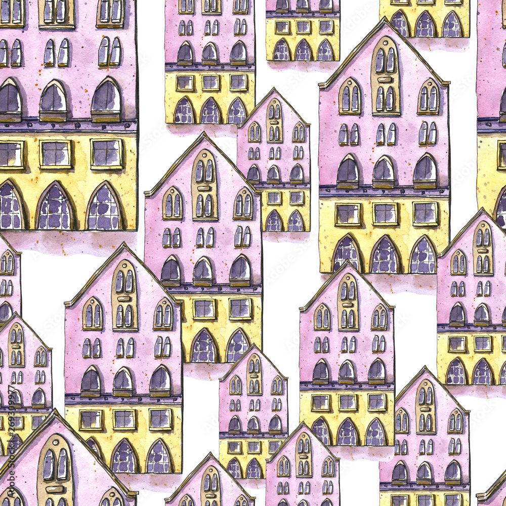 Urban seamless pattern