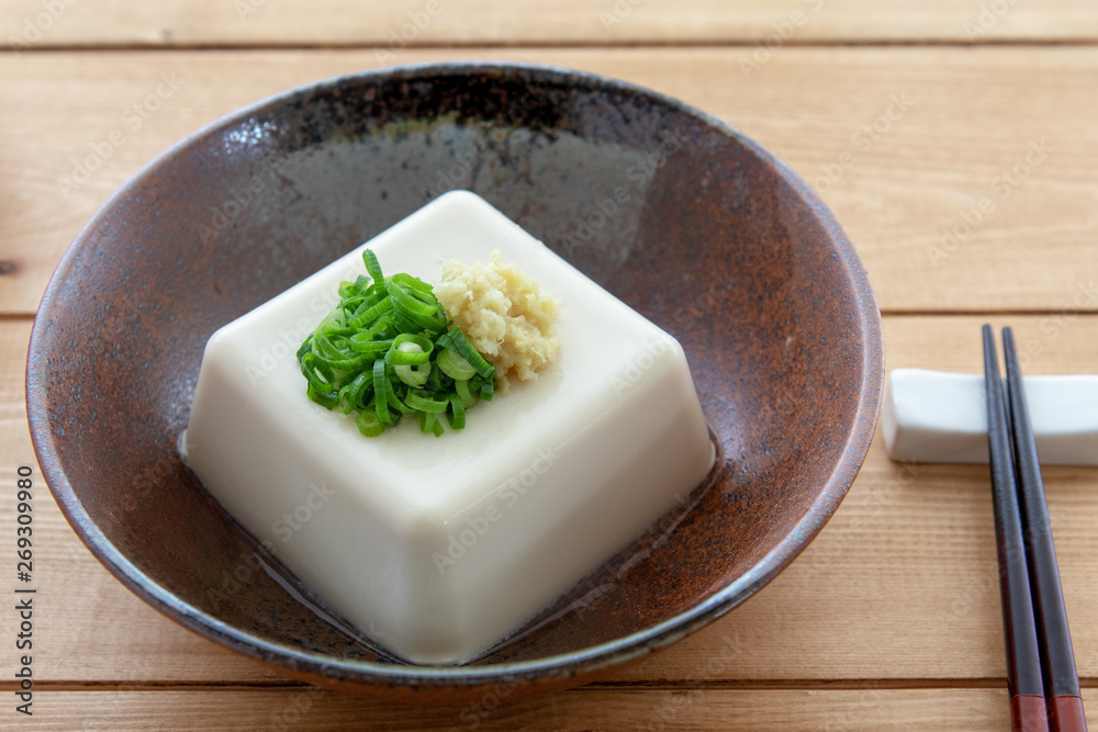 冷奴のネギと生姜の薬味のせ 冷奴のネギと生姜の薬味のせ