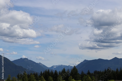 Mountains and clouds