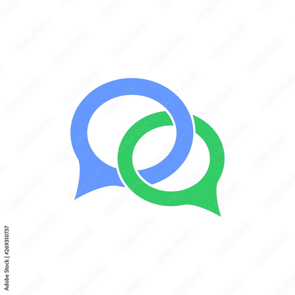 simple chatting application template vector logo design simple chatting application template vector logo design