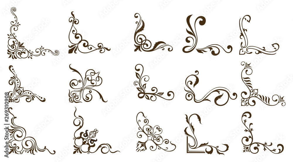 Decorative of Calligraphy swirls swashes ornate motifs and scrolls Vector illustration