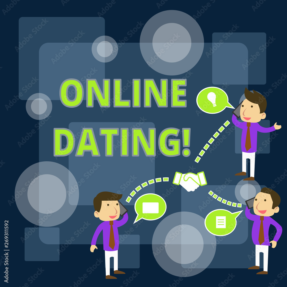 Writing note showing Online Dating. Business concept for practice of searching for a roanalysistic partner on the Internet Businessmen Coworker Conference Call Discussion Mobile Phone Writing note showing Online Dating. Business concept for practice of searching for a roanalysistic partner on the Internet Businessmen Coworker Conference Call Discussion Mobile Phone