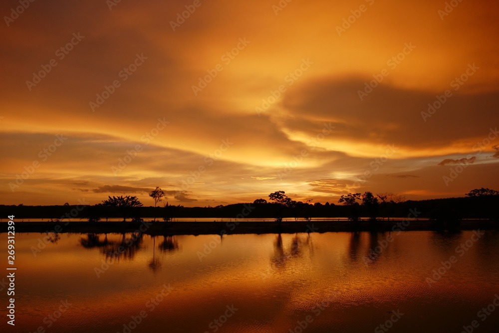 Landscape view of sunset