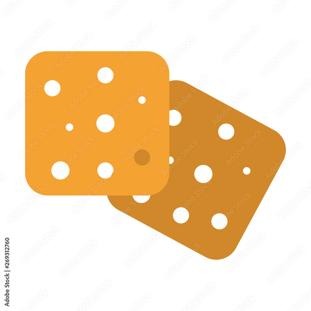 Salty cookies food isolated cartoon Salty cookies food isolated cartoon