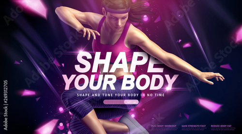 Body building class banner