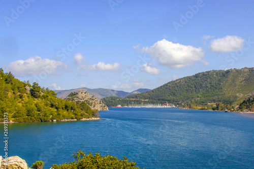 view of a calm bay dominated by blue and green