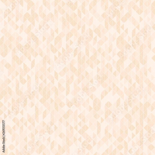 Peach triangle background. Seamless vector pattern