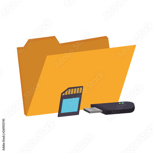 Digital folder with micro sd and usb