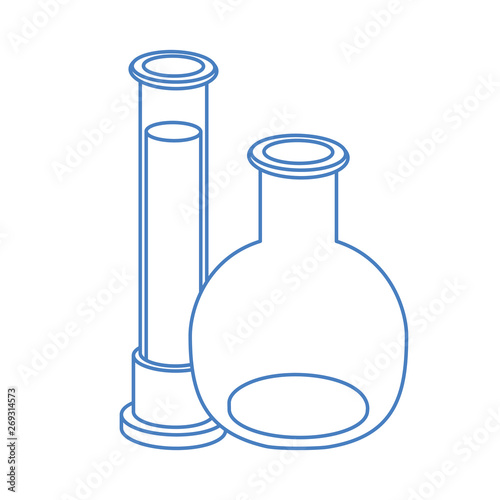 laboratory instruments in white background