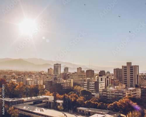 Panoramic view of the city of Mendoza in western Argentina