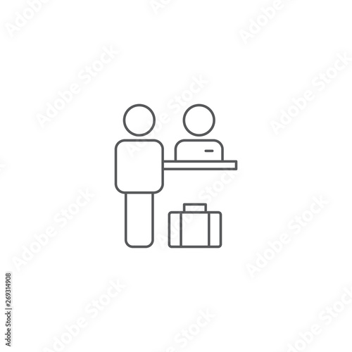 reception vector icon concept, isolated on white background