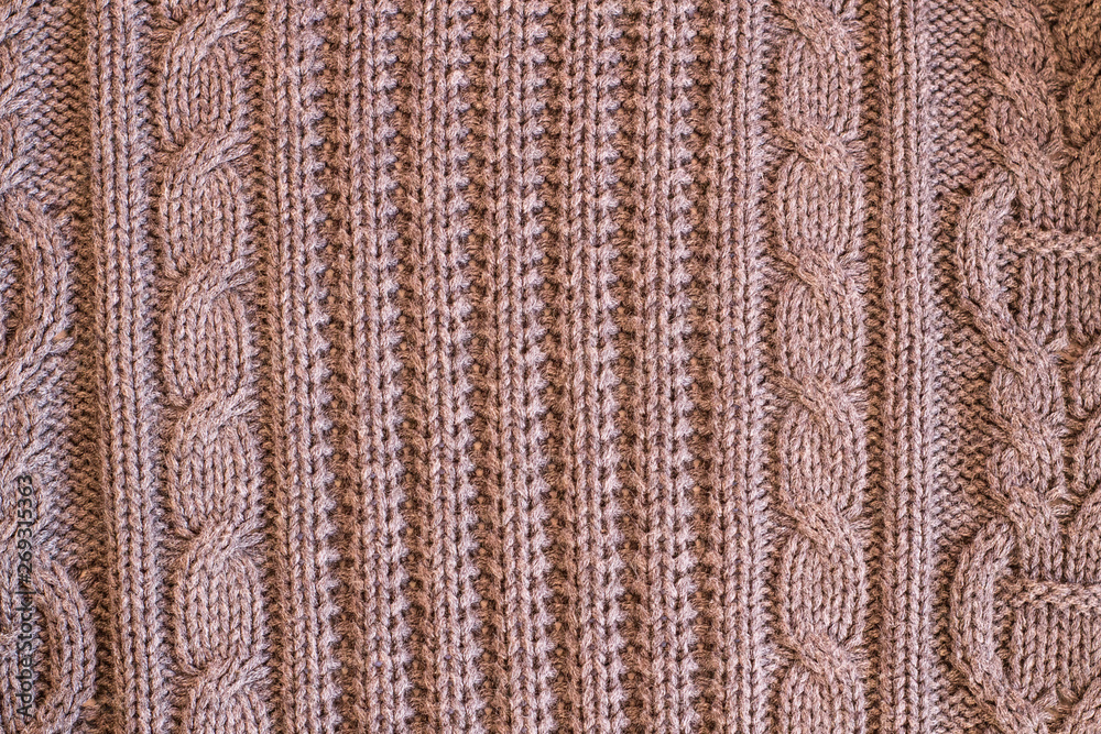 Often knitted sweaters as background