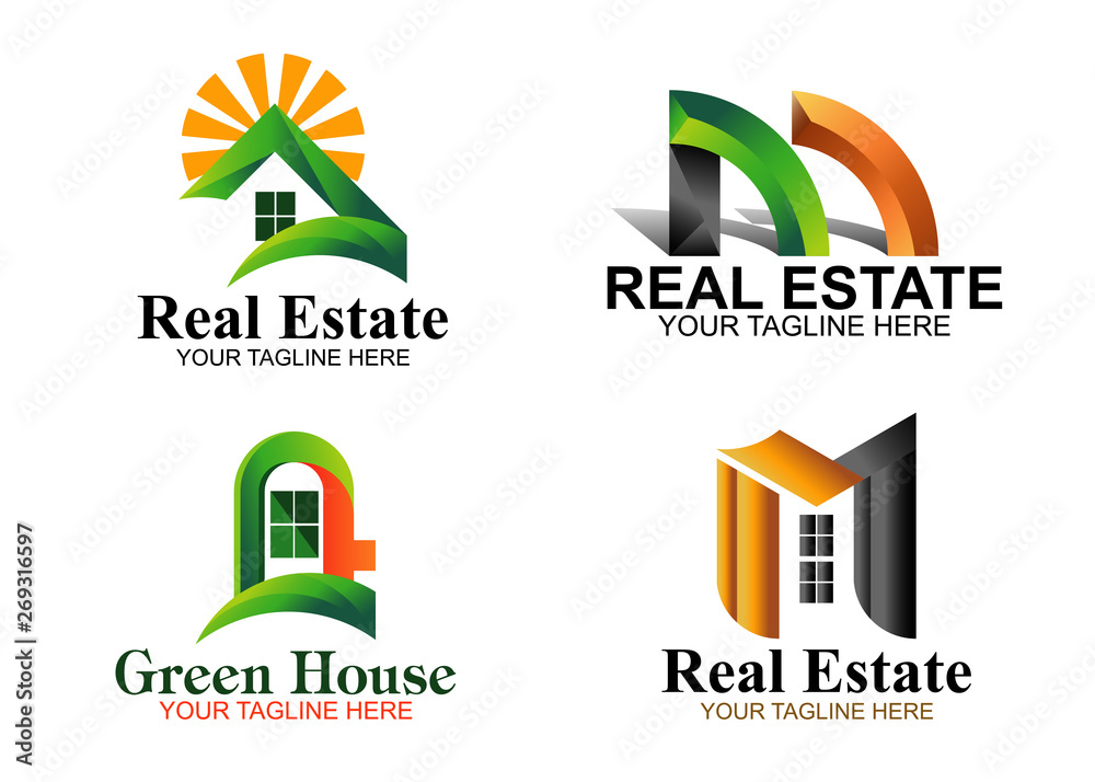 Real estate logo set Real estate logo set